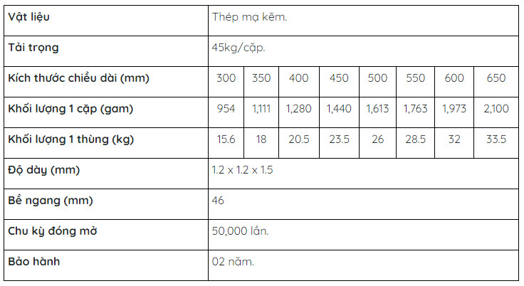 ray-truot-bi-3-tang-first-slide-tai-trong-45kg-cap-thong-so